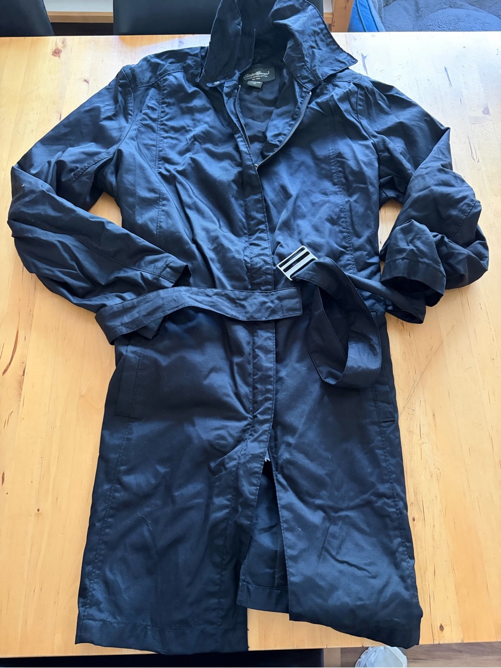 Classic Black Trench Coat with Belt